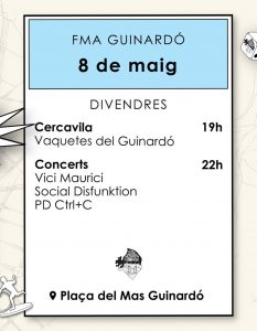 FM Alternativa Guinardó a Barcelona - concert a Barcelona- concerts catalunya - agenda cap de setmana - que fer aquest cap de setmana - que fer avui