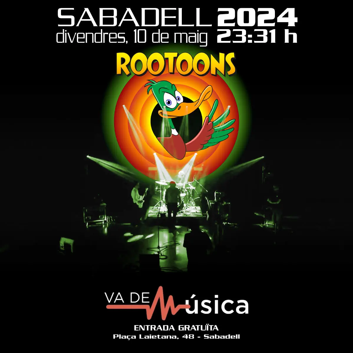 Concert  rootoons  a Sabadell  - concert a Sabadell - concerts catalunya - agenda cap de setmana - que fer aquest cap de setmana - que fer avui