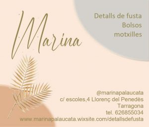 marina - detalls de fusta - regals fets a ma - mercat artesania online catalunya