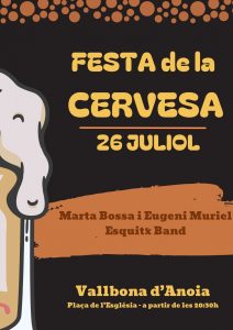 Festa de la cervesa a Vallbona d´Anoia - concert a Vallbona d´Anoia- concerts catalunya - agenda cap de setmana - que fer aquest cap de setmana - que fer avui
