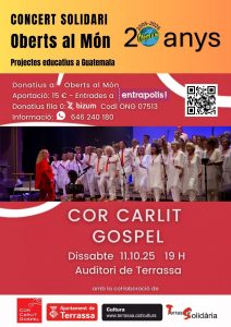 Concert Cor Carlit Gospel a 08222 Terrassa - concert a 08222 Terrassa- concerts catalunya - agenda cap de setmana - que fer aquest cap de setmana - que fer avui