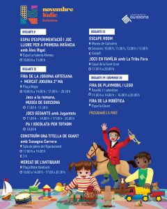 Novembre Lúdic a Guissona a Guissona 2025- que fer a Guissona- - que fer aquest cap de setmana - que fer avui - agenda cap de setmana - que fer avui amb nens - fire i festes 2024
