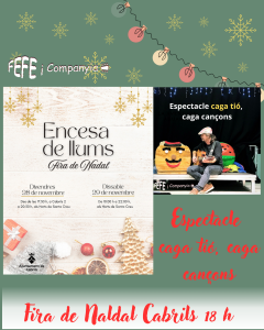 Espectacle caga tió, caga cançons a Cabrils - que fer amb nens - que fer amb nens avui - que fer amb nens aquest cap de setmana - que fer aquest cap de setmana - espectacles infantils - que fer avui amb nens