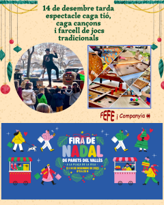 Espectacle caga tió, caga cançons i farcell de jocs tradicionals a Parets del Vallés - espectacles de de carrer - que fer avui - que fer amb nens aquest cap de setmana - espectacles infantils