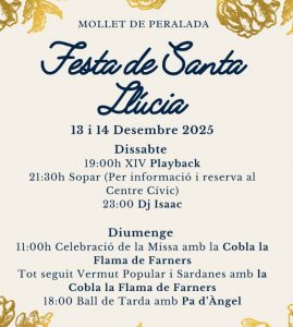 Festa de Santa Llúcia a Mollet de Peralada a Mollet de Perelada 2025- que fer a Mollet de Perelada- - que fer aquest cap de setmana - que fer avui - agenda cap de setmana - que fer avui amb nens - fire i festes 2024
