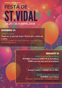 Festa Major de Sant Vidal a Fornells de la Selva a Fornells de la Selva 2026- festes majors catalunya - festa major avui - festes majors - festes majors 2024 - festes majors catalunya 2024 - festes majors aquest cap de setmana