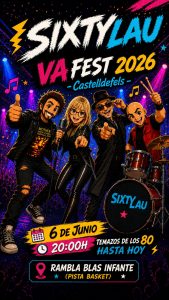 SIXTYLAU al VAFEST 2026 a CASTELLDEFELS - concert a CASTELLDEFELS- concerts catalunya - agenda cap de setmana - que fer aquest cap de setmana - que fer avui