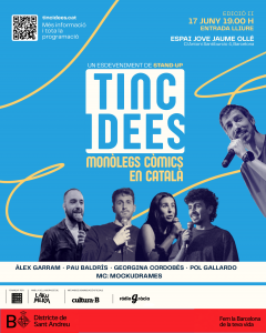 Tinc Idees - Jaume Ollé (Mockudrames (Pol Mallafré), Pol Gallardo, Georgina Cordobés, Àlex Garram, Pau Baldrís)  a Barcelona - Espectacle humor avui - que fer avui - que aquest cap de setmana - agenda de cap de setmana