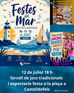 Farcell de jocs tradicionals i espectacle festa a la plaça a Castelldefels - que fer amb nens - que fer amb nens avui - que fer amb nens aquest cap de setmana - que fer aquest cap de setmana - espectacles infantils - que fer avui amb nens
