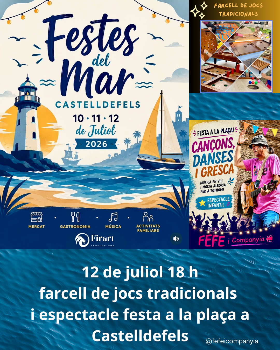 Farcell de jocs tradicionals i espectacle festa a la plaça