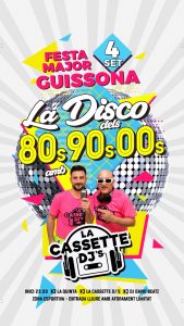 La Disco dels 80,90 i 2000  a Guissona  2026- festes majors catalunya - festa major avui - festes majors - festes majors 2026 - festes majors catalunya 2026 - festes majors aquest cap de setmana